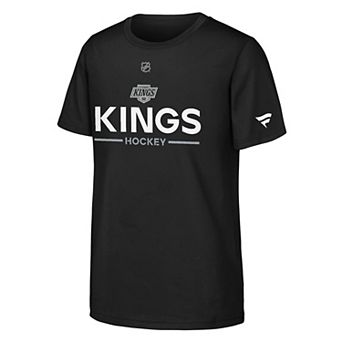 Youth Fanatics Black Los Angeles Kings Authentic Pro Wordmark T-Shirt