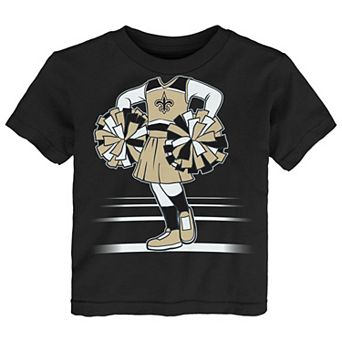 Girls Toddler Outerstuff Black New Orleans Saints Game Fit T-Shirt