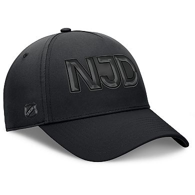 Men's Fanatics Black New Jersey Devils Authentic Pro Road Team Code Flex Hat