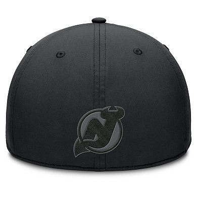 Men's Fanatics Black New Jersey Devils Authentic Pro Road Team Code Flex Hat
