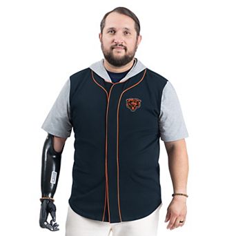 Men's G-III Sports by Carl Banks Navy Chicago Bears Adaptive Home Team Magnetic Button-Up Top