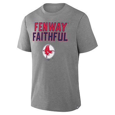 Men's Fanatics Heather Gray Boston Red Sox Tribute IYKYK Tri-Blend T-Shirt