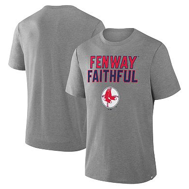Men's Fanatics Heather Gray Boston Red Sox Tribute IYKYK Tri-Blend T-Shirt