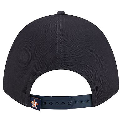 Women's New Era Navy Houston Astros Metallic A-Frame 9FORTY Adjustable Hat
