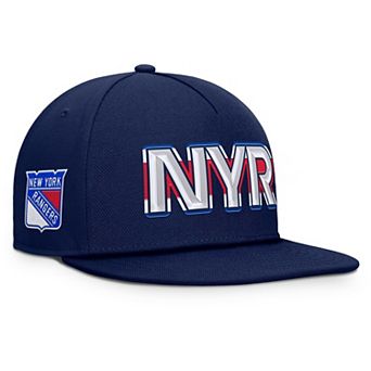 Men's Fanatics Navy New York Rangers Authentic Pro Rink Team Code Snapback Hat