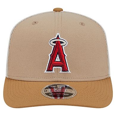 Men's New Era Stone Los Angeles Angels 9SEVENTY Trucker Adjustable Hat
