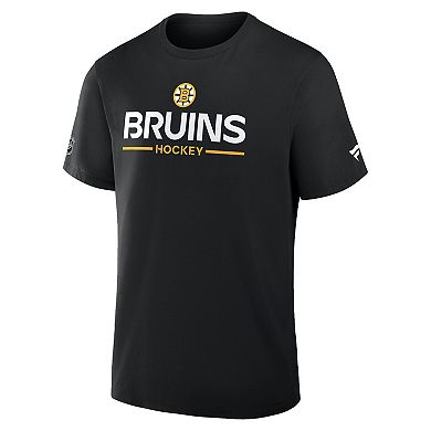 Men's Fanatics Black Boston Bruins Authentic Pro Primary T-Shirt
