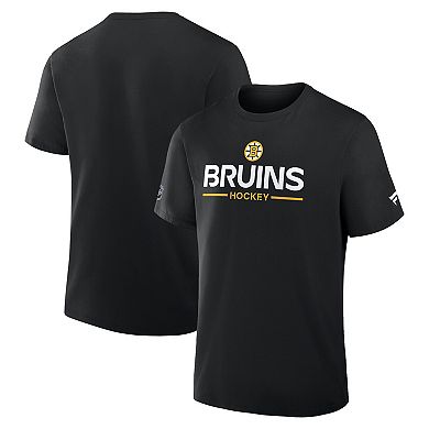 Men's Fanatics Black Boston Bruins Authentic Pro Primary T-Shirt