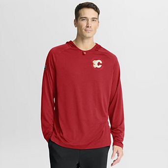 Men's Fanatics Red Calgary Flames Authentic Pro Rink Raglan Hoodie