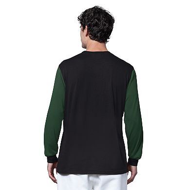 Men's Starter Black Green Bay Packers Thursday Night Gridiron Long Sleeve T-Shirt