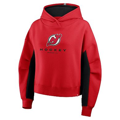 Women's Fanatics Red New Jersey Devils Back Check Boxy Hoodie