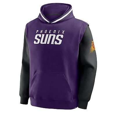 Men's Fanatics Purple/Black Phoenix Suns Half Court Shot Clock Fastbreak Hoodie
