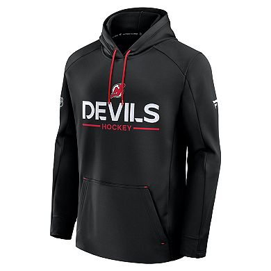 Men's Fanatics Black New Jersey Devils Authentic Pro Rink Hoodie