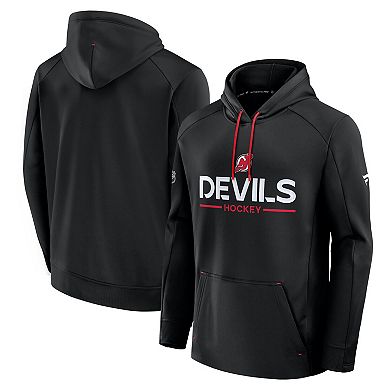 Men's Fanatics Black New Jersey Devils Authentic Pro Rink Hoodie