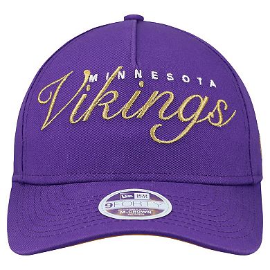 Women's New Era Purple Minnesota Vikings Metallic 9FORTY M-Crown A-Frame Adjustable Hat