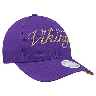 Women's New Era Purple Minnesota Vikings Metallic 9FORTY M-Crown A-Frame Adjustable Hat