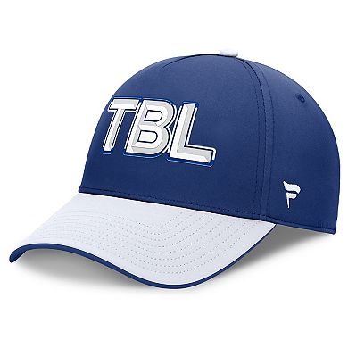 Men's Fanatics Blue/White Tampa Bay Lightning Authentic Pro Rink Team Code Flex Hat