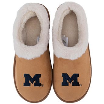 Women's ZooZatz Michigan Wolverines Teagan Faux Fur Slippers