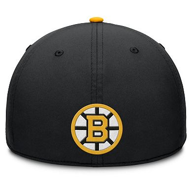 Men's Fanatics Black/Gold Boston Bruins Authentic Pro Rink Team Code Flex Hat