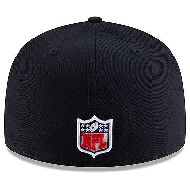 Men's New Era Midnight Blue Los Angeles Rams 2025 Rivalries Collection Sideline Rope 59FIFTY Fitted Hat