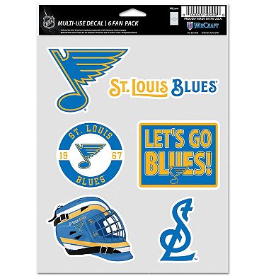 WinCraft St. Louis Blues Six-Piece Fan Decal Set