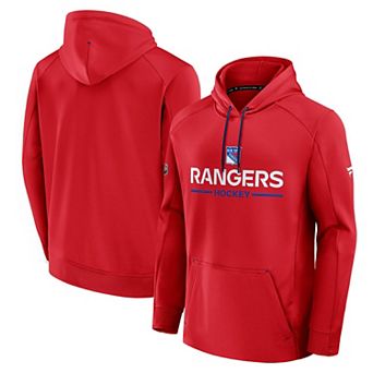 Men's Fanatics Red New York Rangers Authentic Pro Rink Hoodie