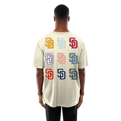 Men's New Era Cream San Diego Padres Ransom Note Oversized T-Shirt