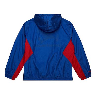 Men's Mitchell & Ness Blue Denver Nuggets Playmaker Full-Zip Hooded Windbreaker Jacket