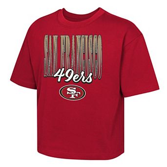 Girls Youth Outerstuff Scarlet San Francisco 49ers Big City Boxy T-Shirt