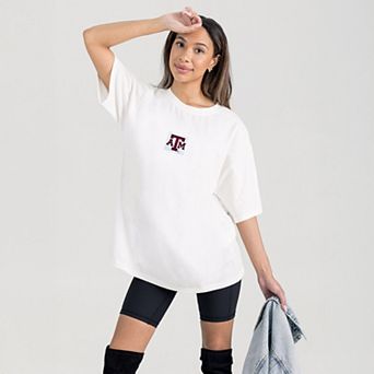 Women's Gameday Couture White Texas A&M Aggies Oversized Back at Ya T-Shirt