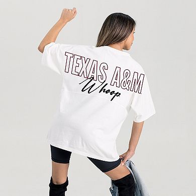 Women's Gameday Couture White Texas A&M Aggies Oversized Back at Ya T-Shirt
