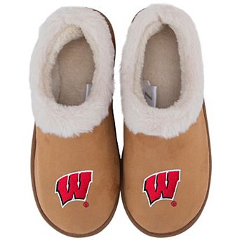 Women's ZooZatz Wisconsin Badgers Teagan Faux Fur Slippers