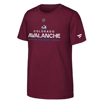Youth Fanatics Burgundy Colorado Avalanche Authentic Pro Wordmark T-Shirt