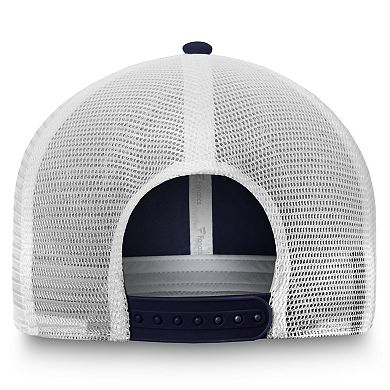 Men's Fanatics Blue/White New York Rangers Core Primary Logo Trucker Adjustable Hat