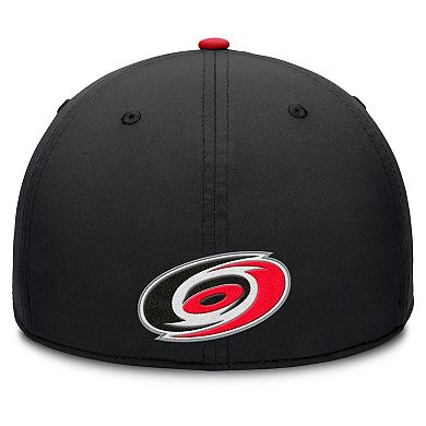 Men's Fanatics Black/Red Carolina Hurricanes Authentic Pro Rink Team Code Flex Hat