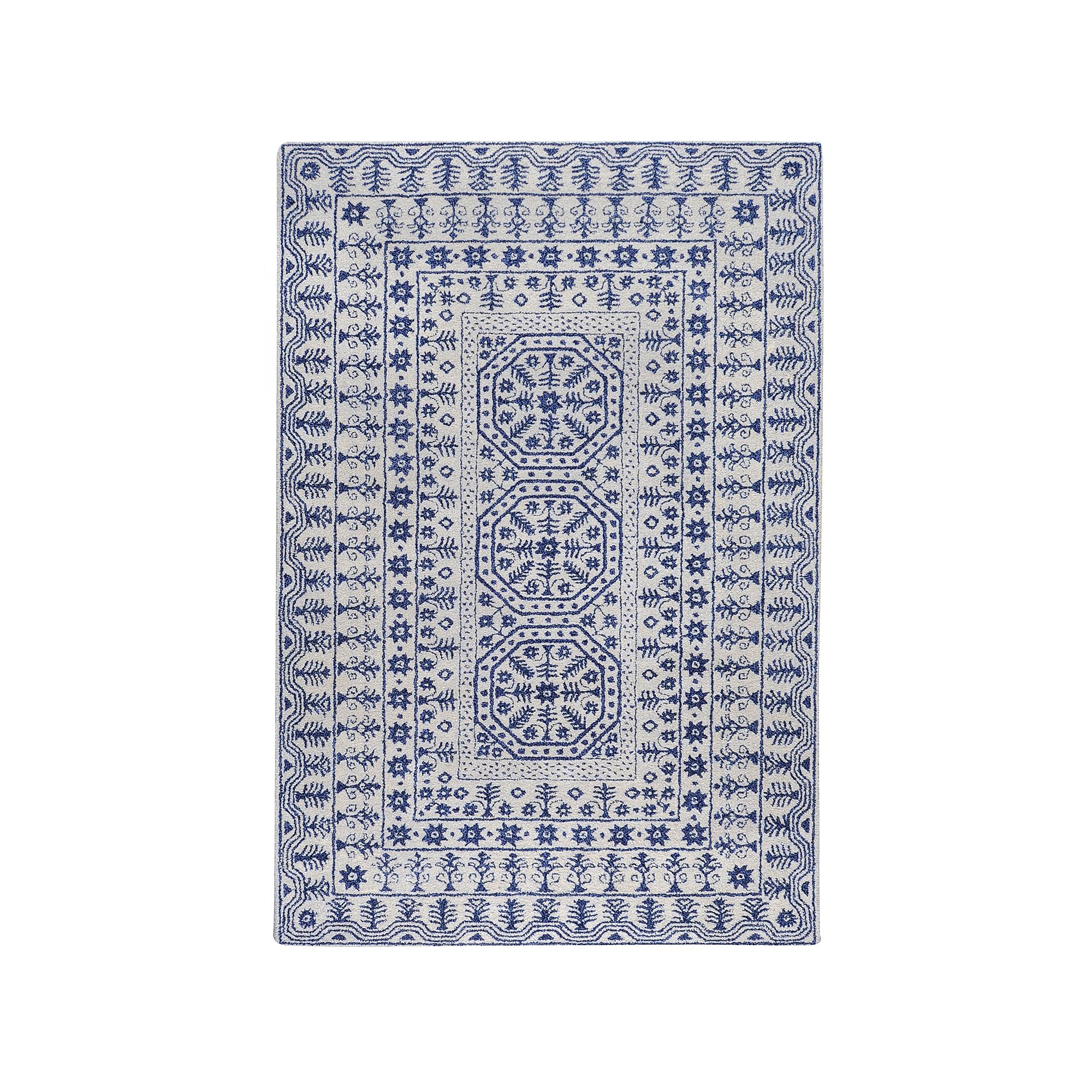 Decor 140 Smithsonian Tile Wool Rug, Ivory