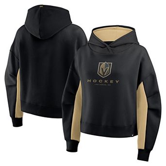Women's Fanatics Black Vegas Golden Knights Back Check Boxy Hoodie