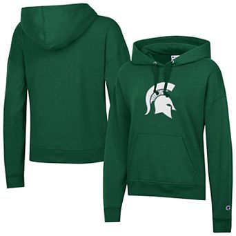 Women's Champion Green Michigan State Spartans Powerblend Fleece Pullover Hoodie