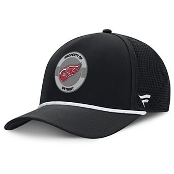Men's Fanatics Black Detroit Red Wings Authentic Pro Rink Adjustable Hat