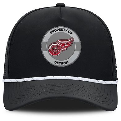 Men's Fanatics Black Detroit Red Wings Authentic Pro Rink Adjustable Hat