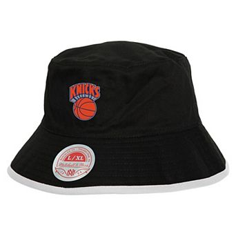 Men's Mitchell & Ness Black New York Knicks Flip It Reversible Bucket Hat