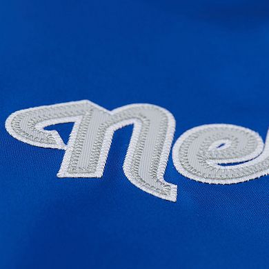 Women's Mitchell & Ness Blue New York Yankees Full-Snap Satin Jacket