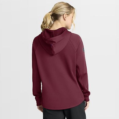 Women's Fanatics Burgundy Colorado Avalanche Authentic Pro Rink Raglan Full-Zip Hoodie