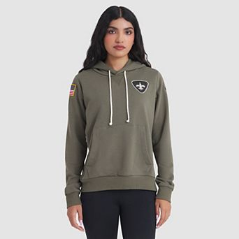 Women's Nike Olive New Orleans Saints 2025 Salute to Service Sideline Standard Issue Dri-FIT Hoodie