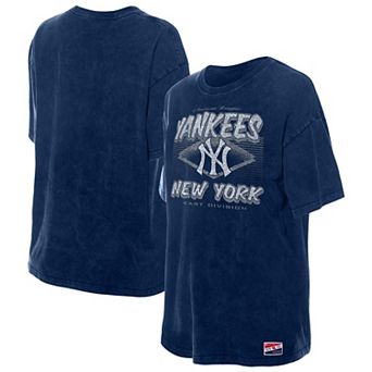 Women's New Era Navy New York Yankees Mineral Wash Oversized T-Shirt