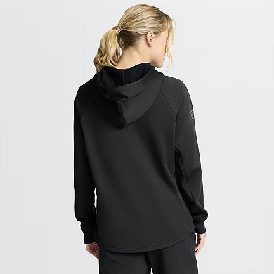 Women's Fanatics Black Minnesota Wild Authentic Pro Rink Raglan Full-Zip Hoodie