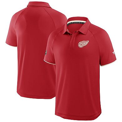 Men's Fanatics Red Detroit Red Wings Authentic Pro Centennial Rink Raglan Polo