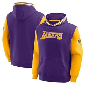 Men's Fanatics Purple/Gold Los Angeles Lakers Half Court Shot Clock Fastbreak Hoodie
