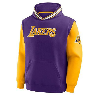 Men's Fanatics Purple/Gold Los Angeles Lakers Half Court Shot Clock Fastbreak Hoodie