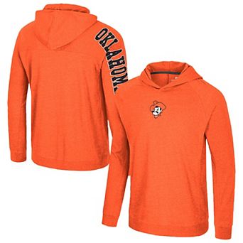 Men's Colosseum Orange Oklahoma State Cowboys Back in Business Long Sleeve Raglan Hooded T-Shirt